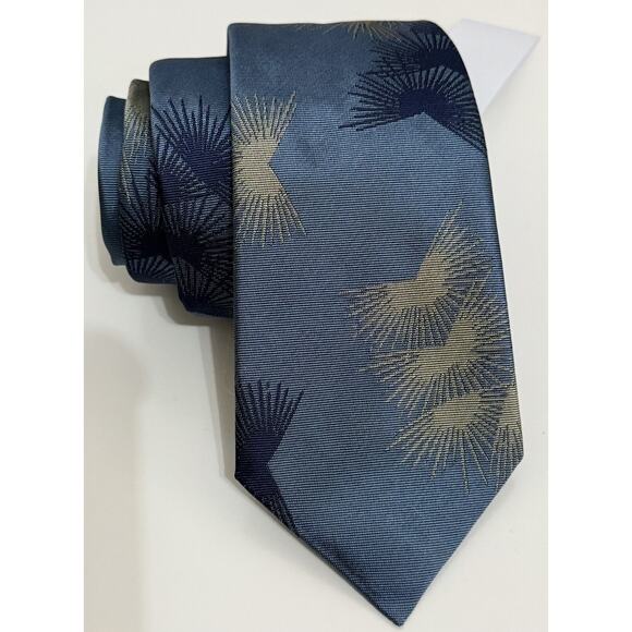 NWT Paul Smith Men's Silk Tie 8cm Blue Sun Flare Print Classic Designer Timeless - Picture 1 of 5